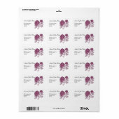 Roze dahlia bruiloft, label retouradres (Full Sheet)