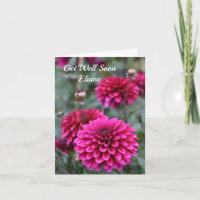 Roze Dahlia Floral Foto Persoonlijk Word Binnenkor