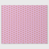Roze Dahlia Floral Wrapping Paper met Bloemen Cadeaupapier (Vlak)