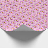Roze Dahlia Floral Wrapping Paper met Bloemen Cadeaupapier (Hoek)