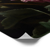 Roze Dahlia Flowers Art Print Poster (Hoek)