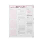 Roze Daily WorkPlanner-laptop Notitieblok (Gedraaid)
