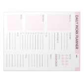 Roze Daily WorkPlanner-laptop Notitieblok (Voorkant)