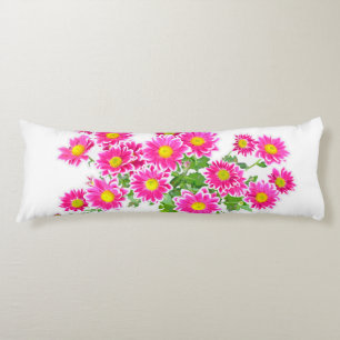 Roze Daisies / Asters Bouquet + jouw ideeën Lichaamskussen