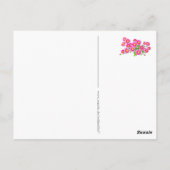 Roze Daisies / Asters Bouquet & Stippen + jouw ide Briefkaart (Achterkant)