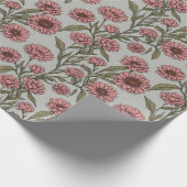 Roze Daisies Bloem Botanische Tuin Cadeaupapier (Hoek)