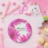 Roze Daisies Bloemen Daisy Elegant Custom Party Papieren Bordje (Feest)
