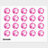Roze Daisies Bloemen Daisy Spring Party Favor Ronde Sticker (Vel)