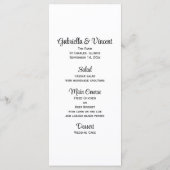 Roze Daisies en Cowboy Boots Western Wedding Menu (Achterkant)