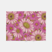 Roze Daisies Fleece Deken (Voorkant (Horizontaal))