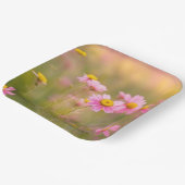 Roze Daisies Meadow Papieren Bordje (Gebogen)
