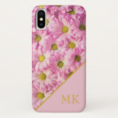 Roze Daisies Monogram Case-Mate iPhone Case (Achterkant)