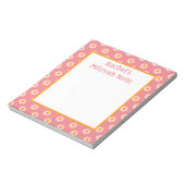 Roze Daisies Retro Mitzvah Note Meisjes Notitieblo Notitieblok (Gedraaid)
