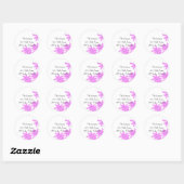 Roze Daisies Return Address Ronde Sticker (Vel)