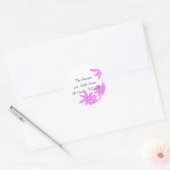 Roze Daisies Return Address Ronde Sticker (Envelop)