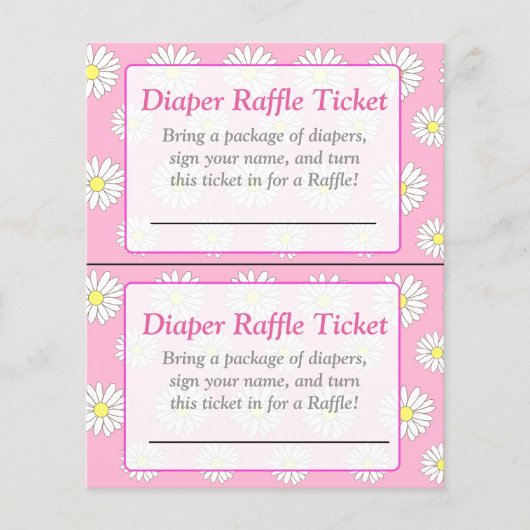 Roze Daisies Thleed baby shower games Flyer (Voorkant)