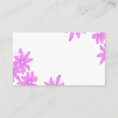 Roze Daisies Wedding Website Informatiekaartje (Achterkant)