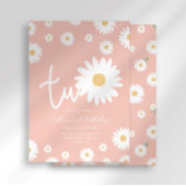 Roze Daisy 2e verjaardag uitnodiging