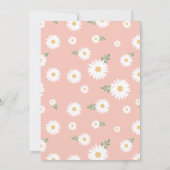 Roze Daisy 60ste verjaardag uitnodiging (Achterkant)