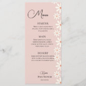 Roze Daisy Baby shower Menu (Voorkant)