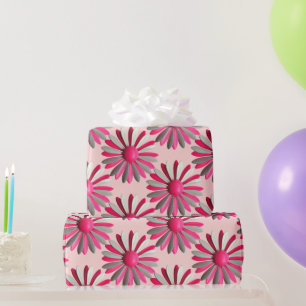 Roze Daisy Bloem Pin Lente Zomer Tuin Bruiloft Cadeaupapier