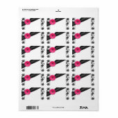 Roze Daisy Bloemen Blank Bruiloft Adresetiketten Etiket (Full Sheet)