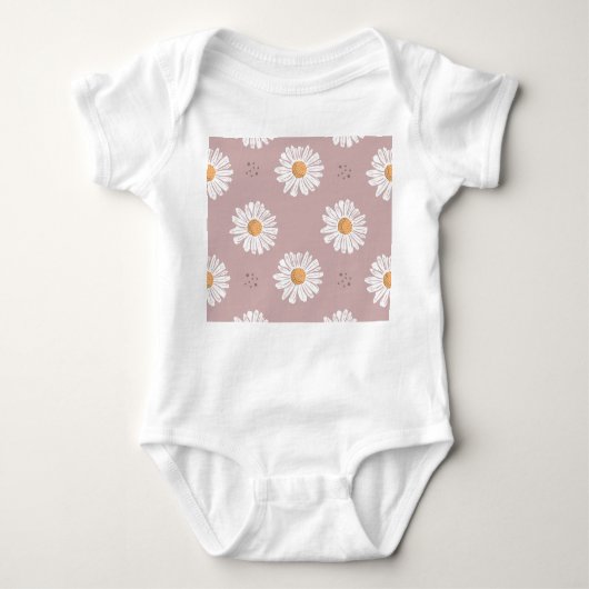 Roze Daisy: Bloemen herhalen patroon. Romper (Voorkant)
