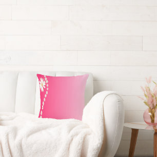 Roze Daisy Bloemengradiënt Esthetisch Ontwerp Kussen