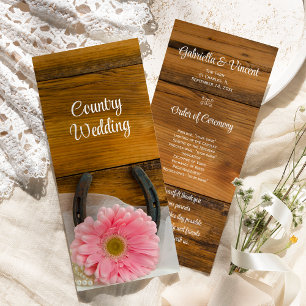 Roze Daisy en Hoefijzer Country Western Weddenscha Programma