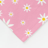 Roze Daisy Fleece Blanket (Hoek)