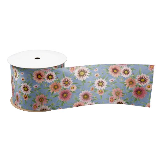  Roze Daisy Floral Botanical Art Pattern Lint (Spoel)