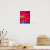 Roze Daisy Flower Art Giclee - Poster (Keuken)