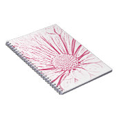 Roze Daisy Flower Effect Notitieboek (Rechterzijde)