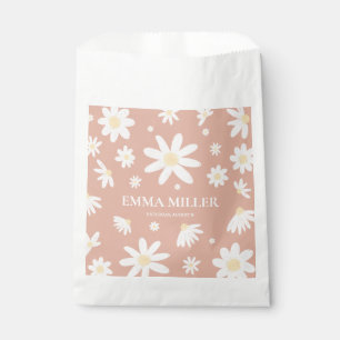 Roze Daisy Flower Favor Tassen Bedankzakje
