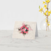 Roze Daisy Flower Kaart (Gele Bloem)