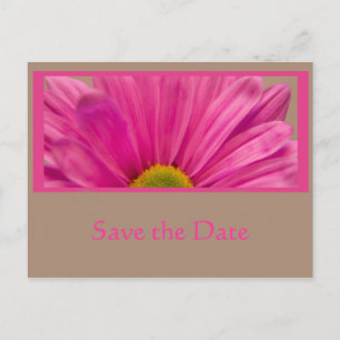 Roze Daisy Flower Save the Date Notice Aankondigingskaart