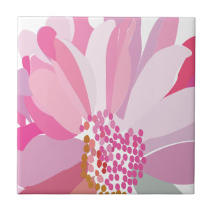 Roze Daisy Flower Tegeltje