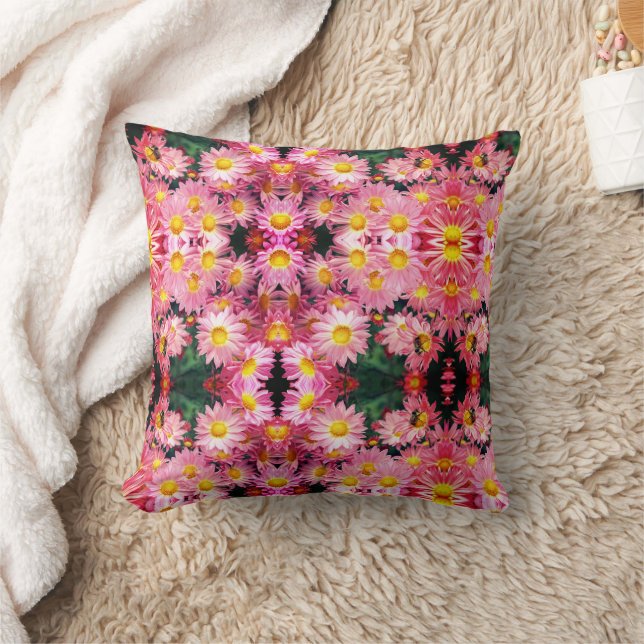 Roze Daisy Flowers and Bumble Bee Pattern Kussen (Deken)