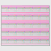 Roze Daisy Flowers Cadeaupapier (Vlak)