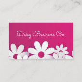 Roze Daisy Flowers Visitekaartje (Achterkant)