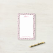 Roze Daisy Girly Floral om notities te doen Post-it® Notes (Op bureau)