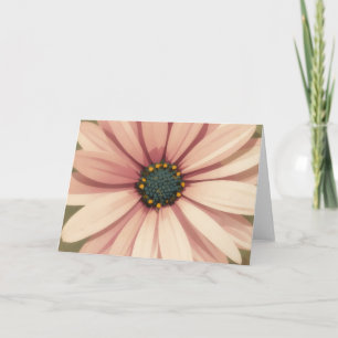 Roze Daisy Mid-Century Modern Kunststijl Notitieka Kaart