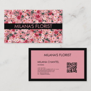 Roze Daisy Moderne Trendy Bloem Bloemist Bedrijf Visitekaartje