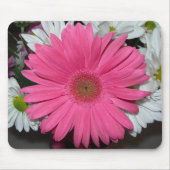 Roze Daisy mousepad Muismat (Voorkant)