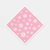 Roze Daisy Papieren servetten (Hoek)