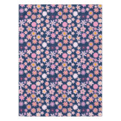 Roze Daisy Patroon 01.bw DBlue BG Tafelkleed (Voorkant)