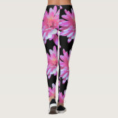 Roze Daisy-patroon Leggings (Achterkant)