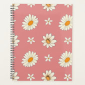 Roze Daisy Pattern Planner (Voorkant)