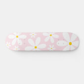 Roze Daisy Pattern Skateboard (Horizontaal)