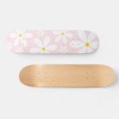 Roze Daisy Pattern Skateboard (Horizontaal)